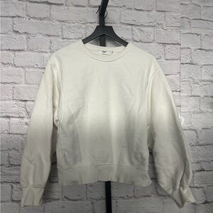 Frankie Shop Cropped White Sweatshirt